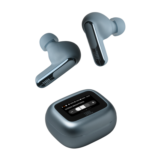 JBL Live Beam 3 - Blue - True wireless noise-cancelling closed-stick earbuds - Detailshot 7